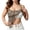 Light yellow, variant on Tank Tops Women 2 In 1 Ice Silk Cropped Camisole Adjustable Thin Spaghetti Strap Built-In Bra Low Round Neck Sleeveless Crop Tank Star Print For Summer Casual Outfit Khaki L