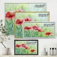 thumbnail image 5 of Red Blossoming Poppies Over Wild Green II 20 in x 12 in Framed Painting Canvas Art Print, by Designart, 5 of 5