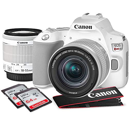 Canon EOS Rebel SL3 DSLR Digital Camera (White) with 1855mm Lens