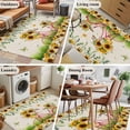 thumbnail image 6 of Spring Area Rugs Collection 4'x6', Bicycles Botanical Sunflowers Leaves Butterfly Non Slip Indoor Rectangle Throw Runner Rug Floor Mat Carpet for Living Room Dining Table Bedroom Nursery, 6 of 9