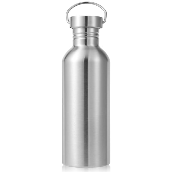 Neihepal 32oz Single Wall Stainless Steel Water Bottle with Handle, BPA Free, 1 Pack