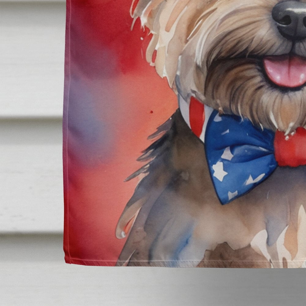 Cairn Terrier Patriotic American House Flag 28 in x 40 in