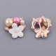 thumbnail image 4 of Botón de flor de de imitación de perlas de 10 piezas para broche, 20x17x5mm Zulema flor de la perla de espalda plana, 4 of 8