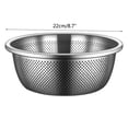 thumbnail image 3 of SUTENGDA 201 Stainless Steel Utility Bowl with Holes - Perfect for Vegetable Washing  Rice Rinsing  and Food Draining - Kitchen Essential for Home Use, 3 of 6