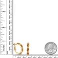 thumbnail image 2 of Gem Stone King 18K Yellow Gold Plated Silver Orange Red Madeira Citrine and White Created Sapphire Hoop Earrings for Women (3.44 Cttw, Oval 6X4MM), 2 of 4