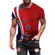 thumbnail image 1 of Playeras Deportivas De Verano Para Hombre, Moda Informal, Cuello Redondo, Impresión Digital 3D, Día De La Independencia, Camiseta De Manga Corta, 1 of 5