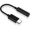 thumbnail image 1 of ccwonima USB Type C to 3.5mm Female Aux Adapter, HiFi Audio Headphones Jack, Compatible with Huawei Google Pixel Mi Moto Z iPad Pro MacBook etc Android/iOS/ Win10 USB Type C Device Black, 1 of 1
