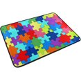 thumbnail image 2 of SKYSONIC Doormat Colorful Puzzle Piece Lightweight Non Slip Indoor Outdoor Entryway Rugs Floor Mat for Bathroom Kitchen Entrance 23.6x15.7 inches, 2 of 5