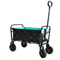 thumbnail image 4 of CITYLE Collapsible Folding Utility Wagon Cart with 8 inches Wheels Telescoping Handle for Outdoor Garden and Beach Use, All Terrain Utility Beach Wagon Cart, Garden Wagon Cart, Golden Black, 4 of 8