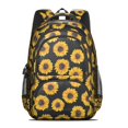 thumbnail image 2 of Black Sunflower Backpack for School,Cute School Bag,Schoolbag with Adjustable Shoulder Straps & Padded Back,16.9 Inch, 2 of 5