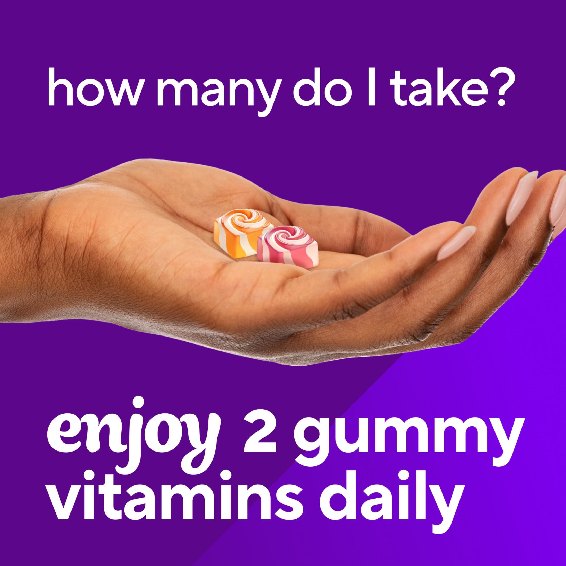 vitafusion Calcium plus Vitamin D3 Gummy Vitamins for Bone and Teeth Support, Fruit and Cream Flavored, 65 Day Supply, 130 Count