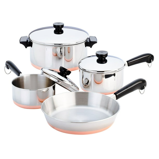 Revere 7-Piece Stainless Steel Copper-Clad Bottom Cookware Set