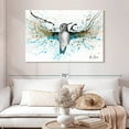 thumbnail image 2 of Elephant Stock Golden Night Hummingbird Wall Art - Horizontal Canvas Wall Art - Living Room Wall Decor - Animal Canvas - Gray And Turquoise Decor By Ashvin Harrison - 48" x 32", 2 of 8