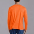 thumbnail image 4 of pstuiky manga larga para hombre, Camiseta informal de manga larga con cuello redondo para hombre, color liso, transpirable, para correr y hacer ejercicio salir tops l, 4 of 8