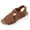 Brown, variant on Womens Breathable Knit Slingback Platform Sandals Textured Strap Cushioned Sporty Sole Summer Walking Shoes