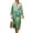 Green and Blue - Monstera, variant on DISNIMO Women's Summer Maxi Dresses Monstera Print Long Shift Dress Casual Loose Dress 3/4 Sleeve V Neck Midi Dresses for Women, S