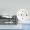 thumbnail image 2 of Cesta organizadora de pared moderna con números , reloj silencioso para cocina, baño, sala de estar, oficina, estudio, decoración de habitación, 2 of 8