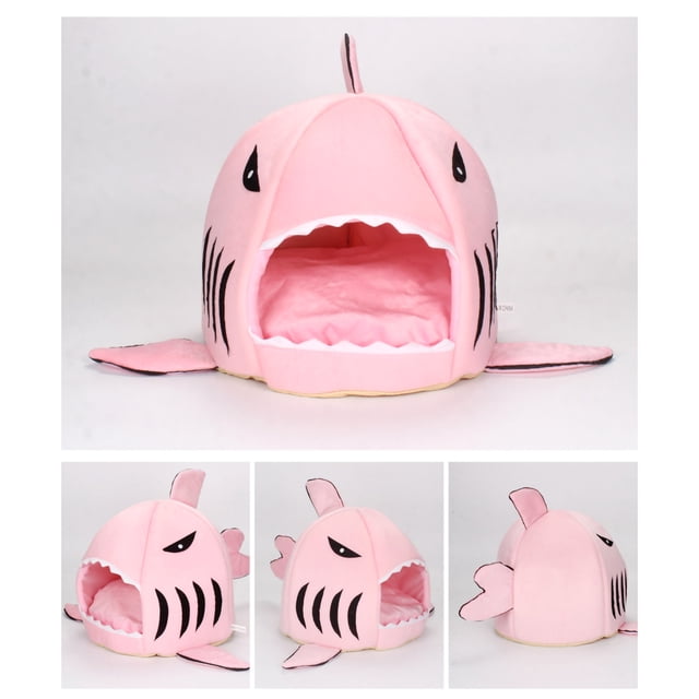 Cama para gatos y tiburones, casa para gatos con tiburones, cama extraíble para gatitos, cueva para perros y tiburones, probada y confiable