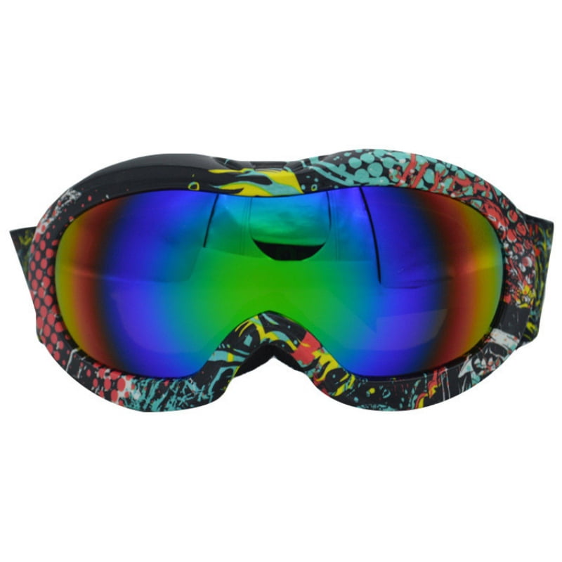 Children Ski Goggles Double Layers AntiFog Ski Mask Glasses Kids Girls