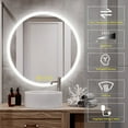 thumbnail image 5 of ANE002-Brio Lighting-SmartReflect - LED Round Anti-Fog Frameless Large Bathroom Vanity Mirror-28 Inches Tall and 28 Inches Wide, 5 of 7