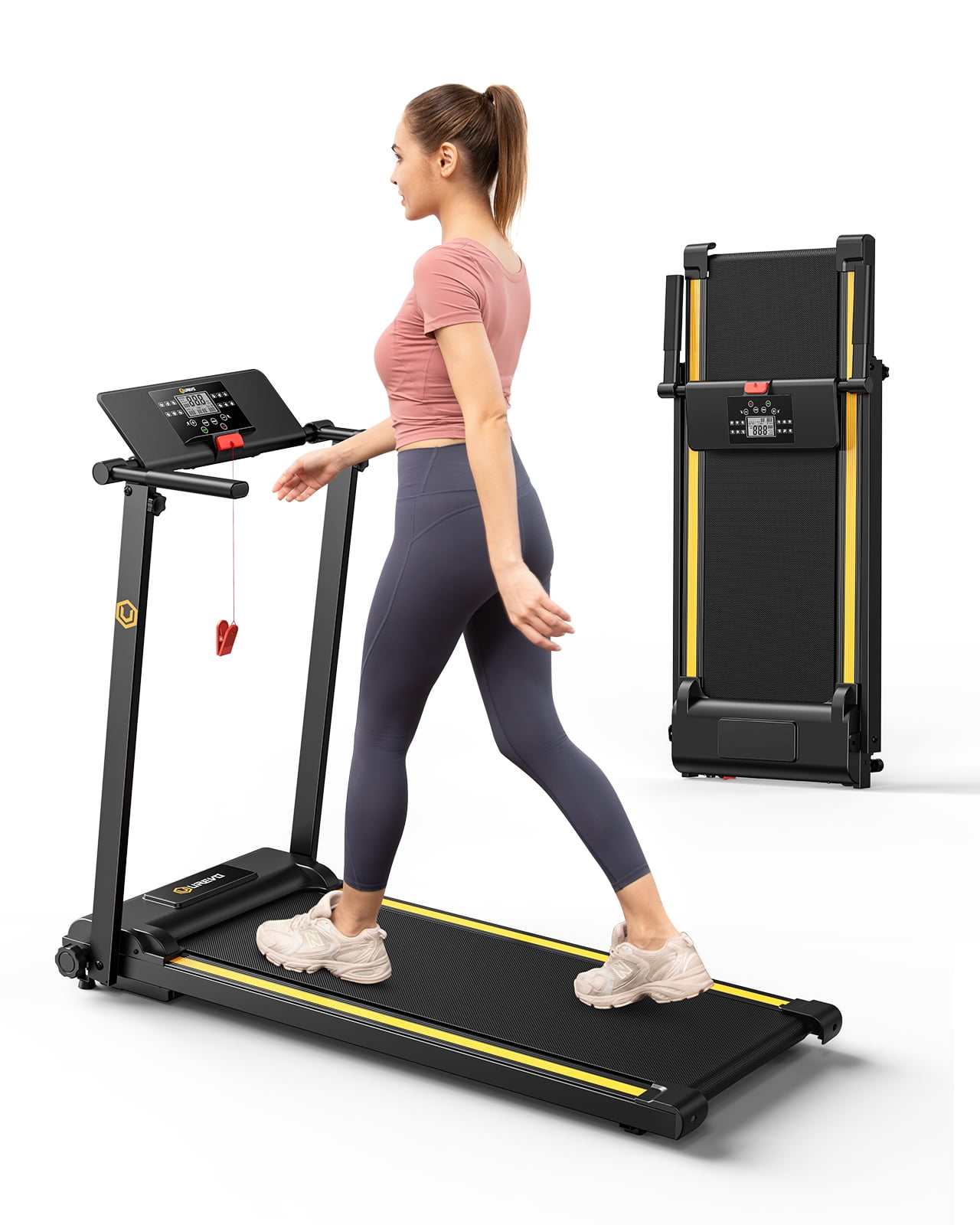 UREVO Folding Treadmill, 2.25HP Foldable Treadmill with 12 HIIT Modes,  Compact Treadmill for Home Office, Space Saving Small Treadmill with Large  Running Area, LCD Display - Walmart.com