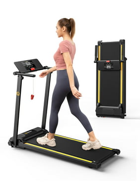 UREVO Folding Treadmill, 2.25HP 12HIIT Modes 265 lb Capacity Compact Mini Treadmill for Home Office