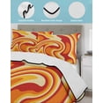 thumbnail image 4 of Orange Yellow Twin Size Down Alternative Comforter, Lightweight Comforter Quilt Bedding Set with Pillow Shams Modern Ombre Abstract Aesthetic Art All Seasons Bed Comforter Duvet Insert 68"x86", 4 of 7