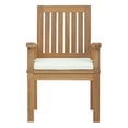 thumbnail image 4 of Modway Marina Outdoor Patio Teak Dining Armchair in Natural White, 4 of 5