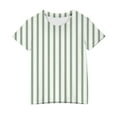 thumbnail image 4 of Jalioing Striped T Shirt for Teens Short Sleeve Crew Neck Basic Tee Shirt Kids Boys Girls Summer Casual Tops, 4 of 6