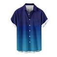 thumbnail image 5 of Kaemgyyd Big and Tall Men Short Sleeve Shirts Stylish Gradation Print Button down Tee Casual Vacation Beach Summer Tops with Pocket, 5 of 6