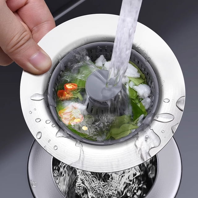 Kitchen Drain Strainer And Stopper Combo Stainless Steel Up Stopper & Drain Strainer For Standard Glove Dryer Rack Kichen Assecories Roll up Drying Rack over Vegetable Dryer Mat Steel Rack