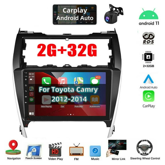 Car Radio Stereo for Toyota Camry 2012-2014 Android 13 car Navigation 10 inch Built-in Carplay Android auto