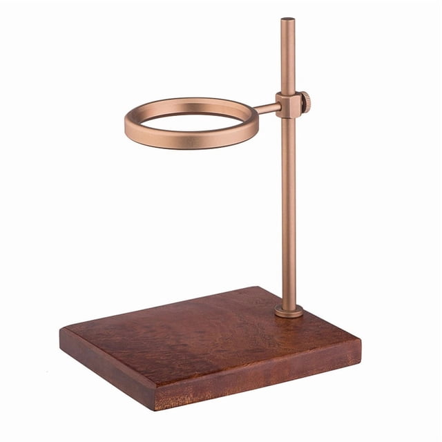 Estación de Café con Soporte para Verter Café, Gotero para Verter Café, Soporte Ajustable para Filtro de Café con Base de Madera