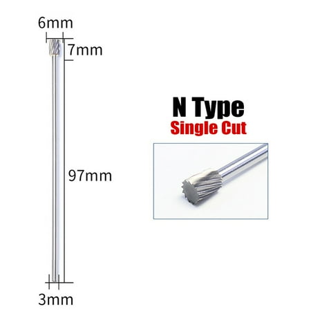 

Rotary Files Burr Tungsten Carbide Engraving Milling Cutter Single Cut 3x6x100mm