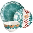 thumbnail image 2 of Spice by Tia Mowry Savory Saffron 18 Pc Ceramic Dinnerware Set in Teal - 18 pc, 2 of 5