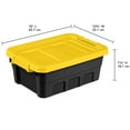 thumbnail image 3 of Sterilite 4 Gallon Stacker Tote Plastic, Yellow Lily, 3 of 13