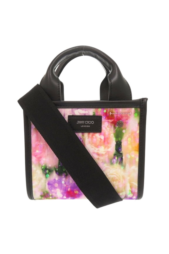 Pre-Owned Jimmy Choo Nylon Leather Multicolor Handbag Shoulder Bag 0455JIMMY CHOO (Good)