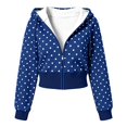 thumbnail image 5 of HCYSFG Womens Cute Polka Dot Hoodie Y2k Zip Up Hoodies Jackets Fleece Cropped Sweatshirt Hooded Fall Tops, 5 of 5