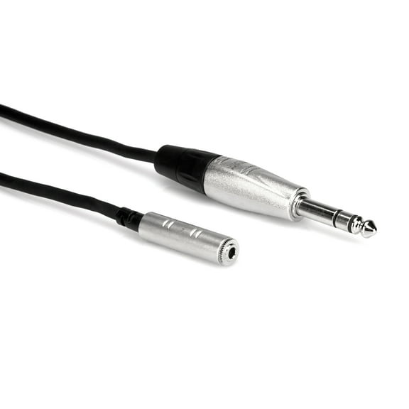 Hosa HXMS-025 Pro Headphone Adaptor Cable REAN 3.5 mm TRS to 1/4 in TRS 25 ft