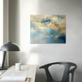 thumbnail image 4 of Nawypu Blue and Gold Abstract Canvas Wall Art Navy Blue Painting Modern Abstract Poster Gold Foil Artwork Gray and Gold Picture Blue Abstract Poster Gray Modern Wall Art for Living Room, 4 of 5