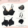 thumbnail image 5 of BIMEI See Through Bra Underwired Silicone Breast Forms Pocket Bra Mastectomy Fake Prosthesis,Black,40 for ABCD, 5 of 7