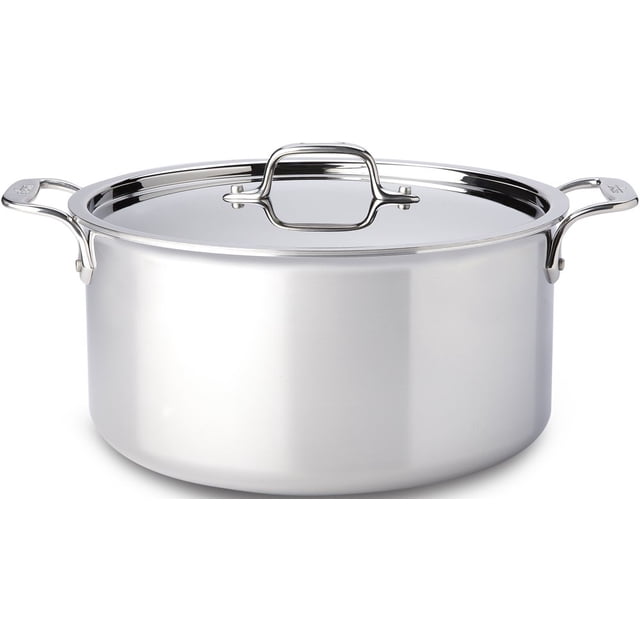 Inducción Stockpot All-Clad D3 de 3 capas de acero inoxidable de 8 litros