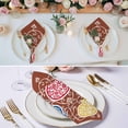 thumbnail image 3 of Brown Red Gourd Cloth Napkins, Modern Abstract Art Floral Washable and Reusable Dinner Napkins Set of 8, Table Napkin for Kitchen Party Birthday Wedding Hotel Housewarming 20"x20", 3 of 9