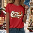 thumbnail image 6 of idosla Christmas Shirts Women Christmas Tree T Shirt: Merry Christmas Vacation Tees Xmas Tops (Red, M), 6 of 8