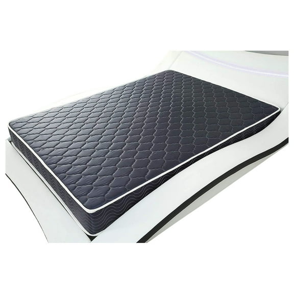6-inch waterproof high-density foam mattress with navy blue -quilted breathable fabric. Quilting ensures both style and airflow for cool sleep.Twin size.
