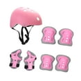 thumbnail image 3 of Casco de bicicleta para niños Juego de casco con rodilleras Guardias de muñequera de almohadillas, elegante engranaje de skateboard juego para Rosa, 3 of 8