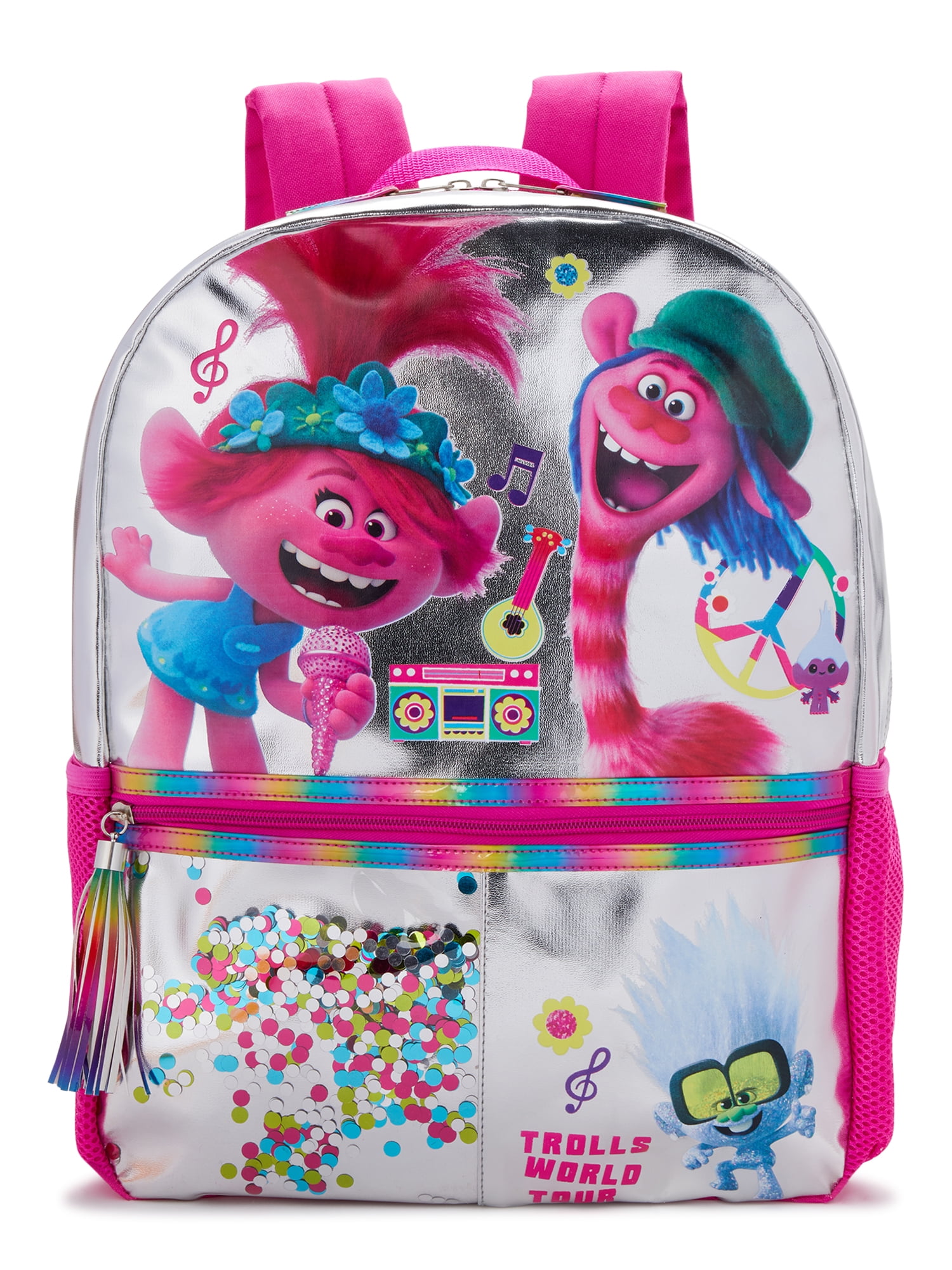 Kids Trolls 3D Backpack Boys Girls Poppy Branch Plush Rucksack Lunch Travel Bag 