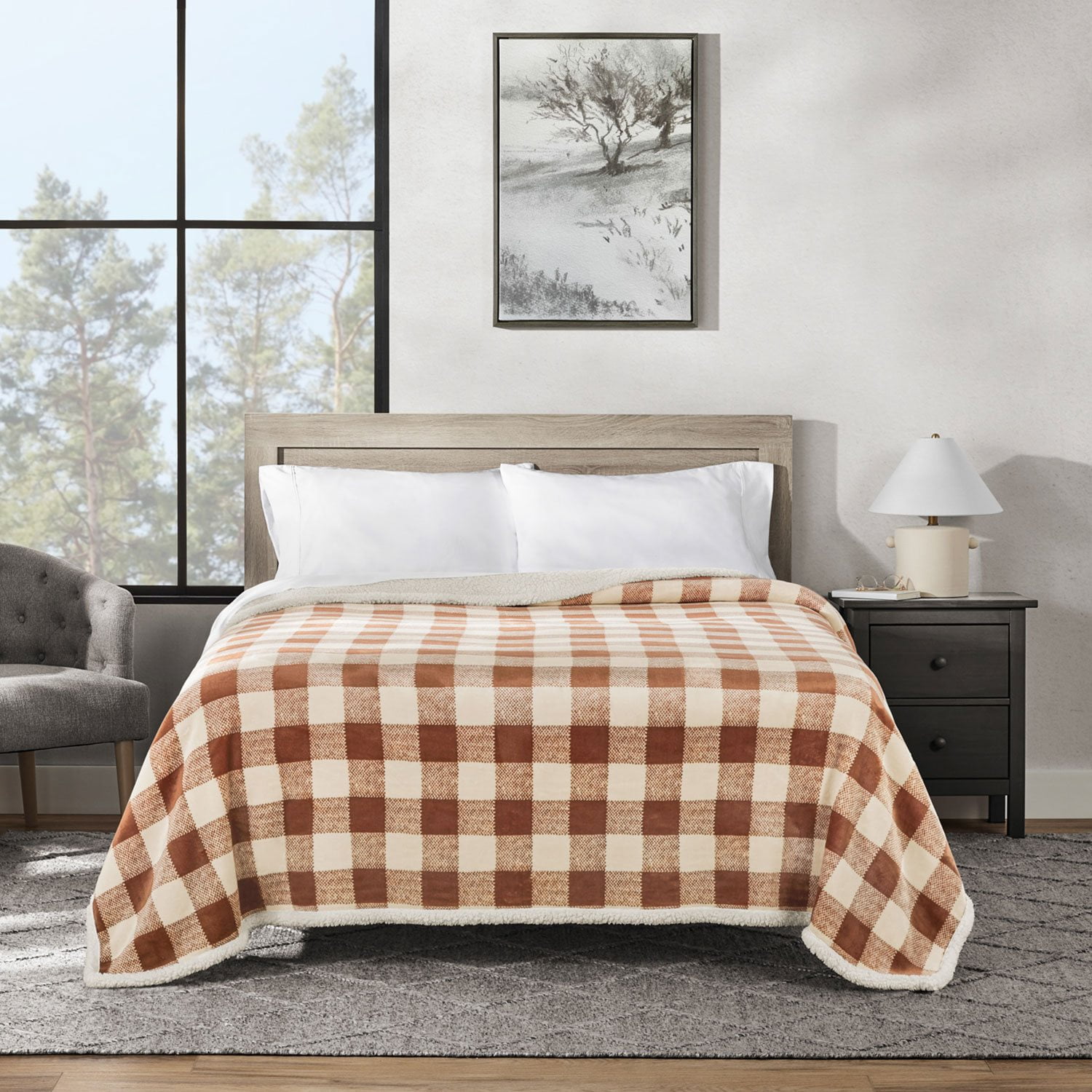 Checkered Blanket Plaid King Blanket Checkerboard Throw – Sunday