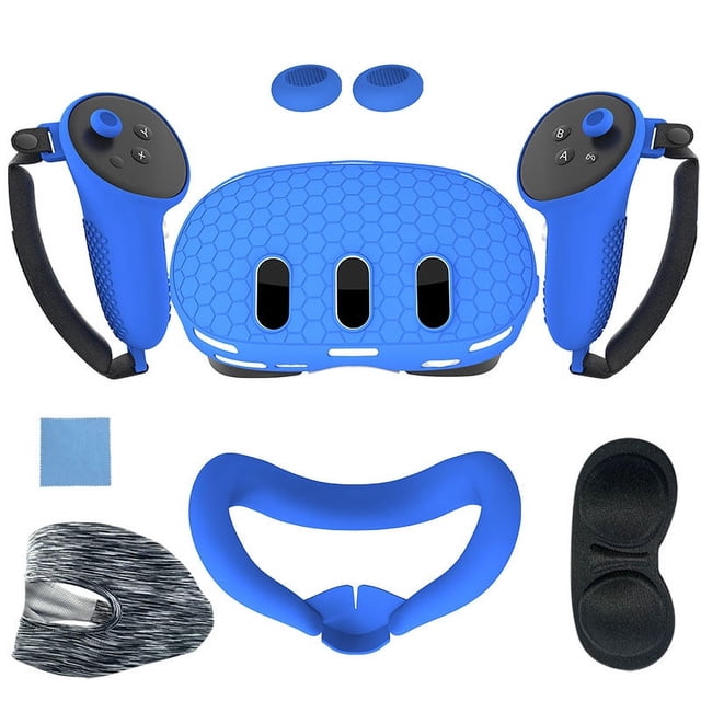 Cubierta protectora Juego de accesorios de 7 piezas cubierta protectora antiarañazos impermeable para Meta Quest 3