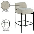 thumbnail image 2 of Meridian Furniture Burton Beige Chenille Fabric Stool (Set of 2), 2 of 8